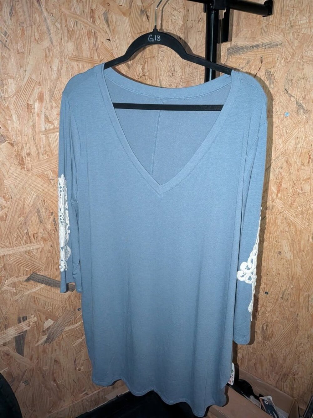 Lace Patch Sleeve Blouse